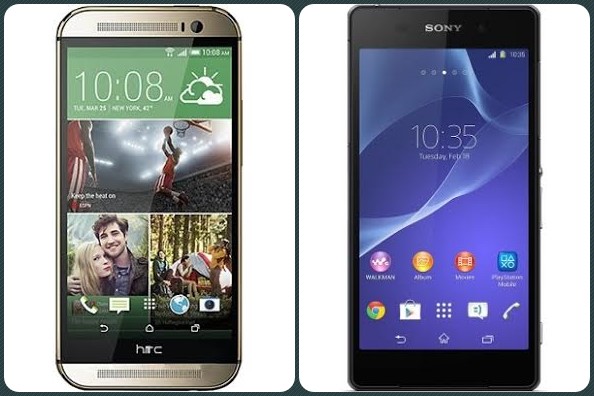 The HTC One (M8) and the Sony Xperia Z2