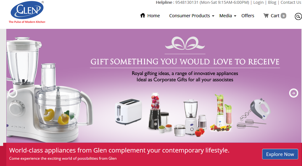 Kitchen Appliances From Glen India 